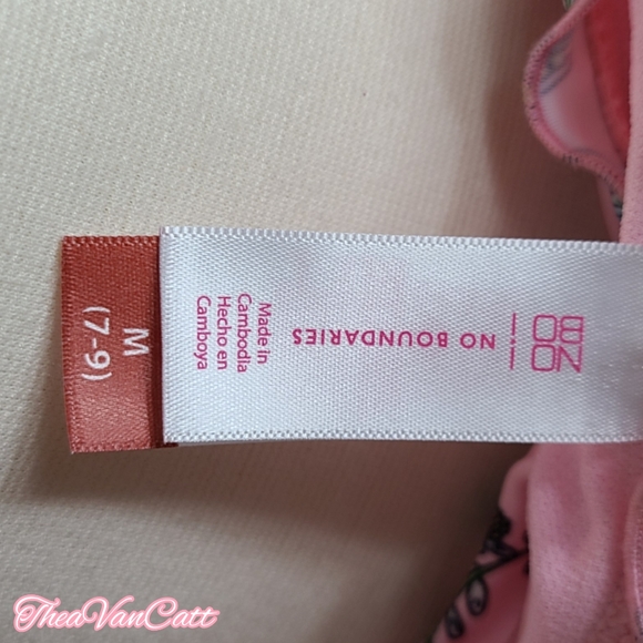 No boundaries pink floral vintage style ruffles ruched butt 2 pieces bikini set - Picture 8 of 10